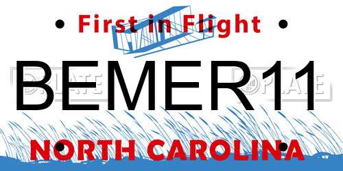 BEMER11 North Carolina License Plate