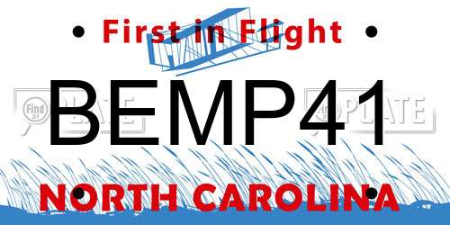 BEMP41 North Carolina License Plate
