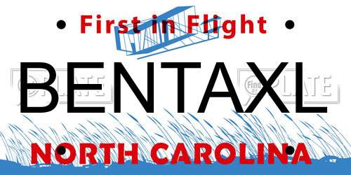 BENTAXL North Carolina License Plate
