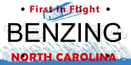 BENZING North Carolina License Plate