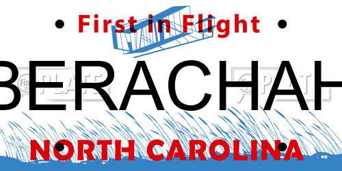 BERACHAH North Carolina License Plate