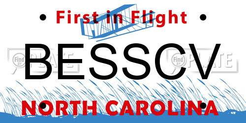 BESSCV North Carolina License Plate