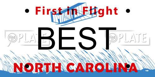 BEST North Carolina License Plate