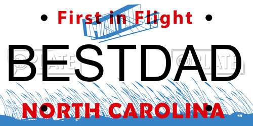 BESTDAD North Carolina License Plate