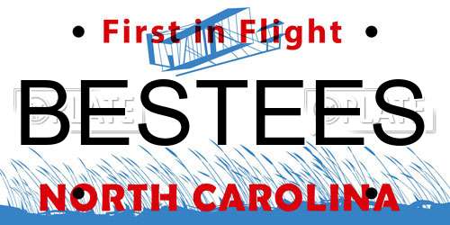 BESTEES North Carolina License Plate