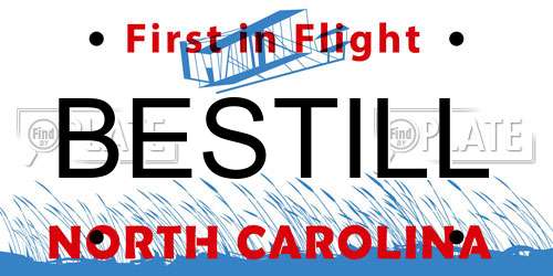 BESTILL North Carolina License Plate