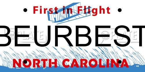 BEURBEST North Carolina License Plate