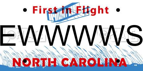 BEWWWWST North Carolina License Plate
