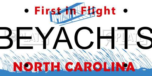 BEYACHTS North Carolina License Plate