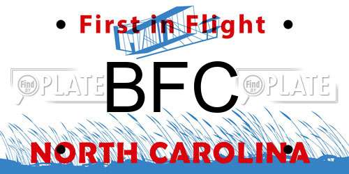 BFC North Carolina License Plate
