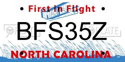 BFS35Z North Carolina License Plate