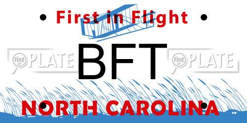 BFT North Carolina License Plate