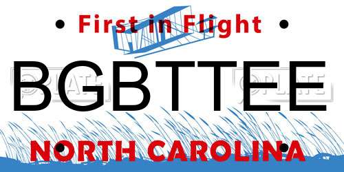 BGBTTEE North Carolina License Plate