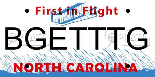 BGETTTG North Carolina License Plate