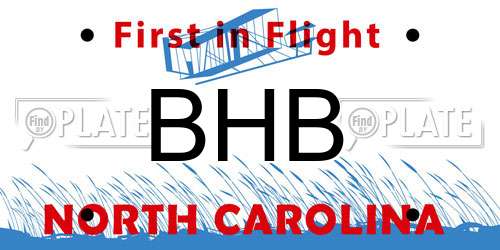 BHB North Carolina License Plate