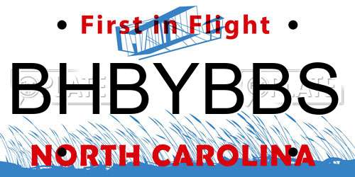 BHBYBBS North Carolina License Plate