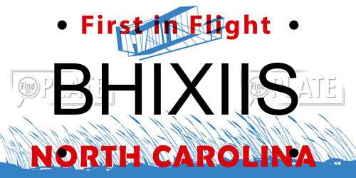 BHIXIIS North Carolina License Plate