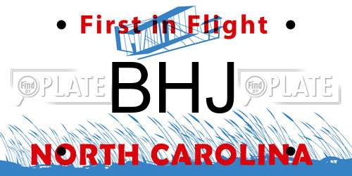 BHJ North Carolina License Plate