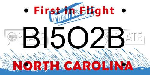BI5O2B North Carolina License Plate