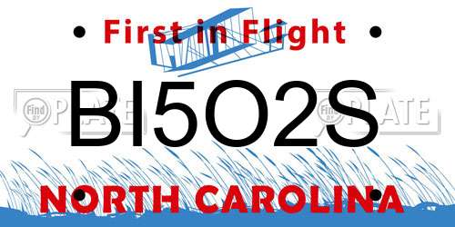 BI5O2S North Carolina License Plate