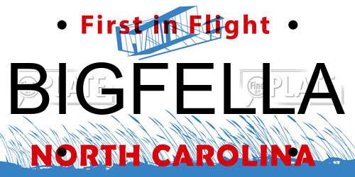 BIGFELLA North Carolina License Plate