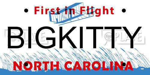 BIGKITTY North Carolina License Plate