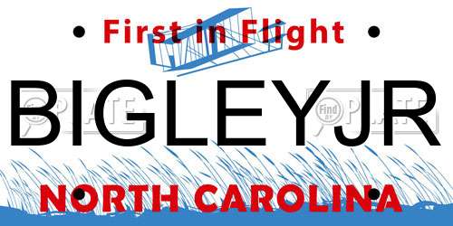 BIGLEYJR North Carolina License Plate