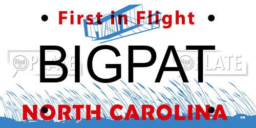 BIGPAT North Carolina License Plate