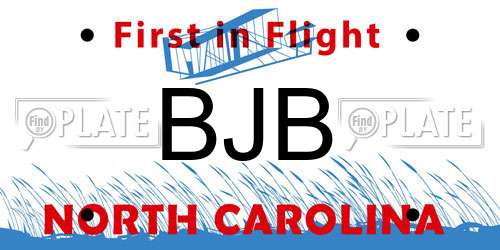 BJB North Carolina License Plate