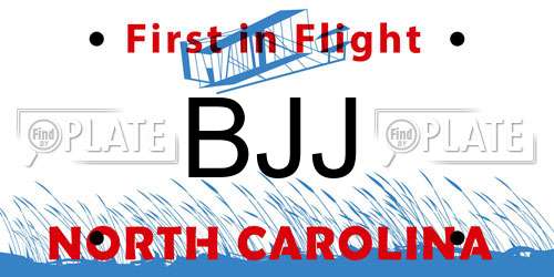 BJJ North Carolina License Plate