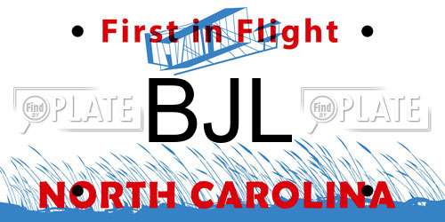 BJL North Carolina License Plate