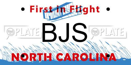 BJS North Carolina License Plate