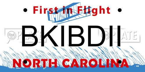 BKIBDII North Carolina License Plate