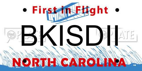 BKISDII North Carolina License Plate