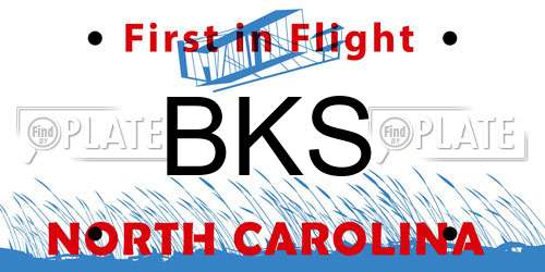 BKS North Carolina License Plate