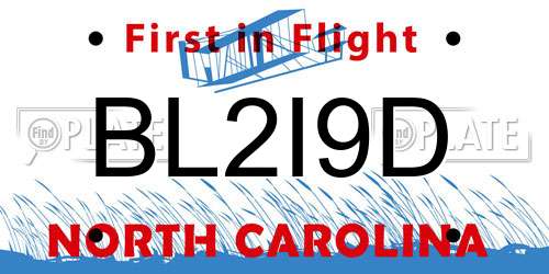BL2I9D North Carolina License Plate