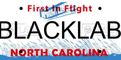 BLACKLAB North Carolina License Plate