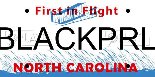 BLACKPRL North Carolina License Plate