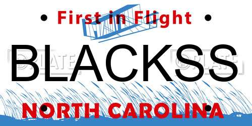 BLACKSS North Carolina License Plate