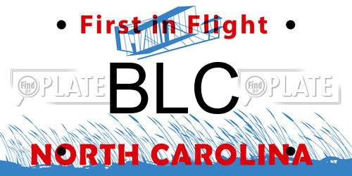 BLC North Carolina License Plate