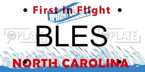 BLES North Carolina License Plate