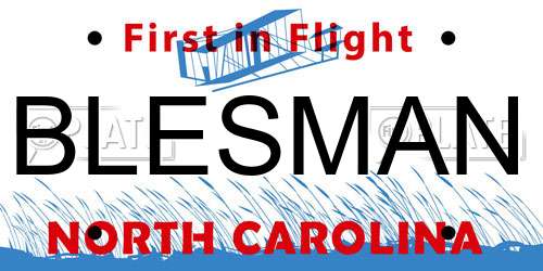 BLESMAN North Carolina License Plate