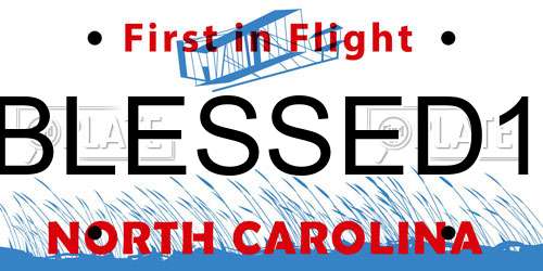 BLESSED1 North Carolina License Plate