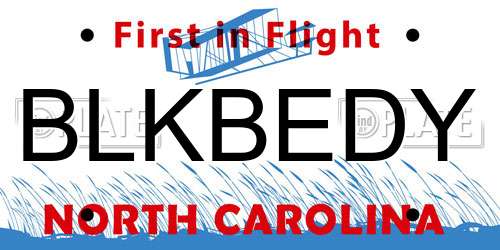 BLKBEDY North Carolina License Plate
