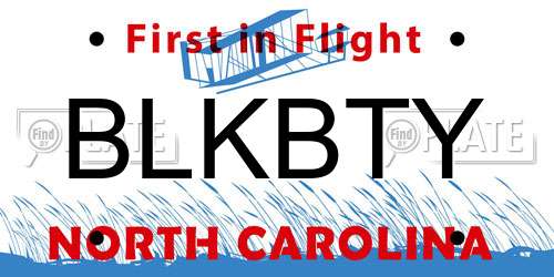 BLKBTY North Carolina License Plate