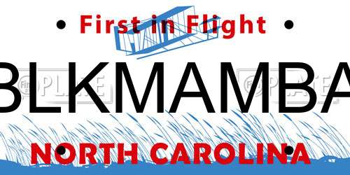 BLKMAMBA North Carolina License Plate
