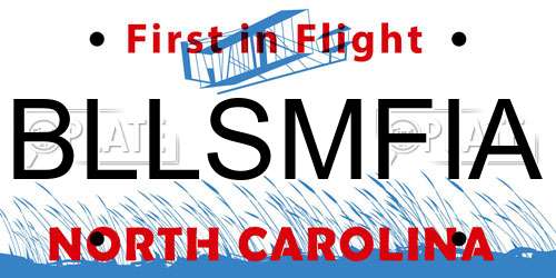 BLLSMFIA North Carolina License Plate