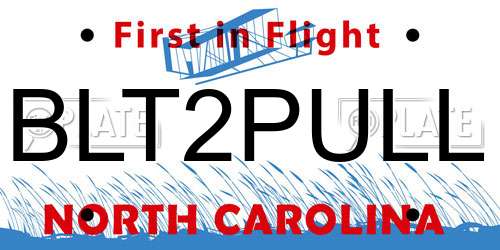 BLT2PULL North Carolina License Plate