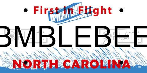 BMBLEBEE North Carolina License Plate