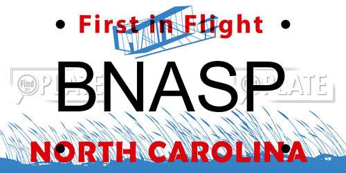 BNASP North Carolina License Plate